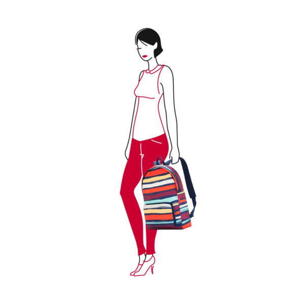 Mini maxi mochila Artist Stripes - Imagen 4